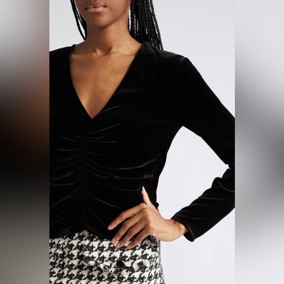 Veronica Beard Pelona Velvet Blouse NWT size 6 - Picture 5 of 11